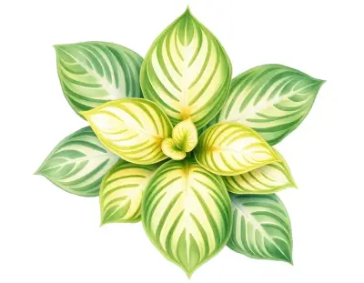 AI-generated watercolor illustration of Hosta 'Sparkling Burgundy' (not a photograph)