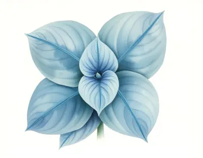AI-generated watercolor illustration of Hosta 'Spartan Flash' (not a photograph)