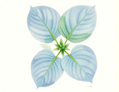 AI-generated watercolor illustration of Hosta 'Special Angel' (not a photograph)