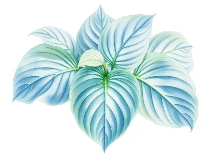 AI-generated watercolor illustration of Hosta 'Squash Blossom' (not a photograph)