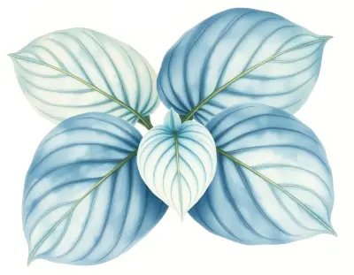 AI-generated watercolor illustration of Hosta 'Standing Tall' (not a photograph)