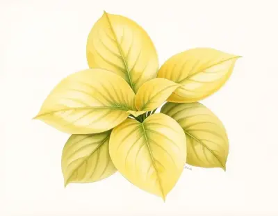 AI-generated watercolor illustration of Hosta 'Starboard Light' (not a photograph)