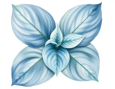 AI-generated watercolor illustration of Hosta 'Stellar by Starlight' (not a photograph)