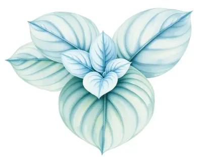 AI-generated watercolor illustration of Hosta 'Stiff Upper Lip' (not a photograph)