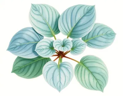 AI-generated watercolor illustration of Hosta 'Storm' (not a photograph)