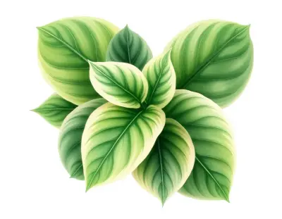 AI-generated watercolor illustration of Hosta 'Strawberry Ripple' (not a photograph)
