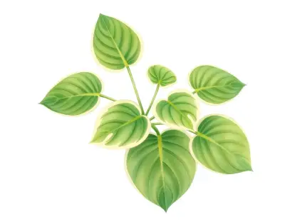 AI-generated watercolor illustration of Hosta 'Striker' (not a photograph)