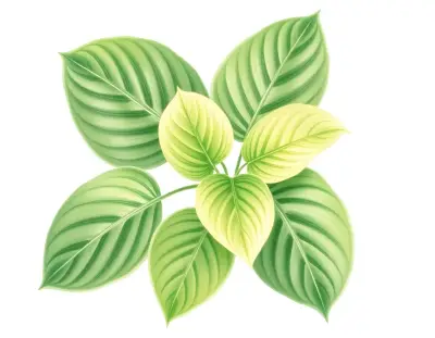AI-generated watercolor illustration of Hosta 'Stripped Naked' (not a photograph)
