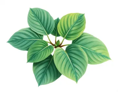 AI-generated watercolor illustration of Hosta 'Striptease' (not a photograph)
