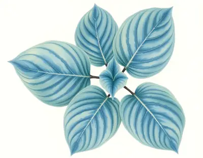 AI-generated watercolor illustration of Hosta 'Sturtevant' (not a photograph)