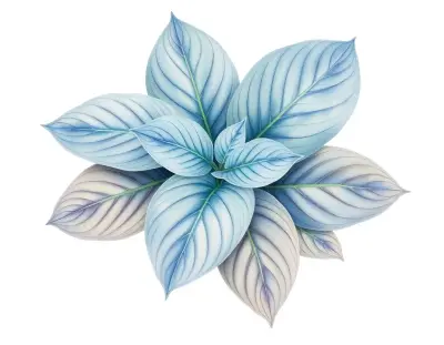 AI-generated watercolor illustration of Hosta 'Sugar Daddy' (not a photograph)