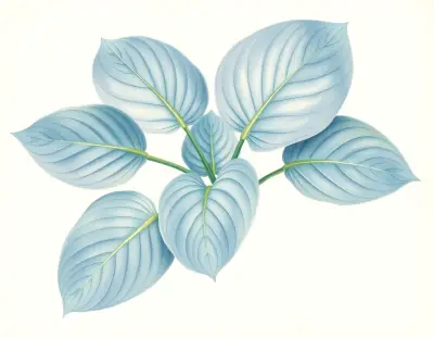 AI-generated watercolor illustration of Hosta 'Sugar Plum' (not a photograph)