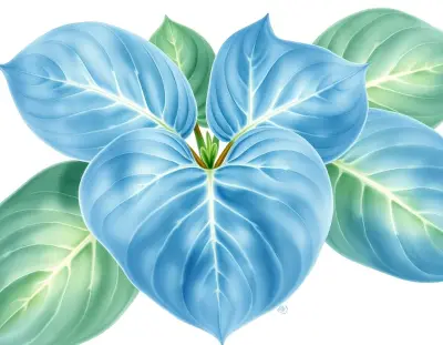 AI-generated watercolor illustration of Hosta 'Sum and Subtle' (not a photograph)