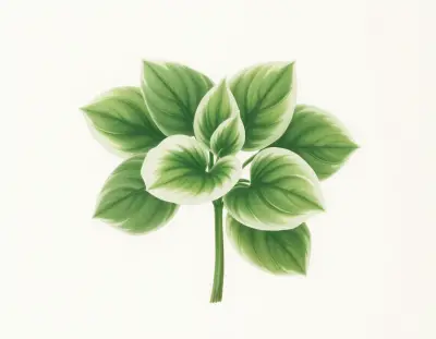 AI-generated watercolor illustration of Hosta 'Summer Fragrance' (not a photograph)