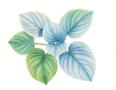 AI-generated watercolor illustration of Hosta 'Summer Joy' (not a photograph)