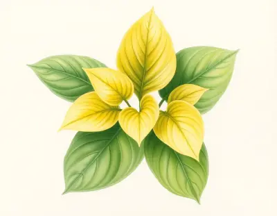 AI-generated watercolor illustration of Hosta 'Summer Lovin' (not a photograph)