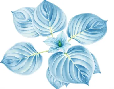 AI-generated watercolor illustration of Hosta 'Summer Rainbow' (not a photograph)