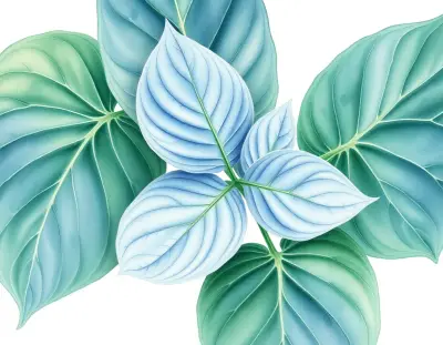 AI-generated watercolor illustration of Hosta 'Sun Chaser' (not a photograph)