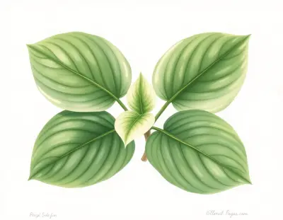 AI-generated watercolor illustration of Hosta 'Sunny Smiles' (not a photograph)