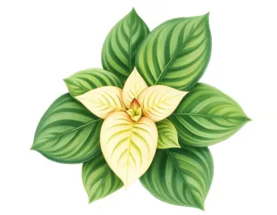 AI-generated watercolor illustration of Hosta 'Sunshine Kid' (not a photograph)