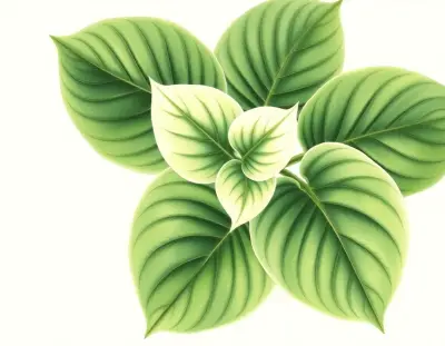 AI-generated watercolor illustration of Hosta 'Sweetie' (not a photograph)