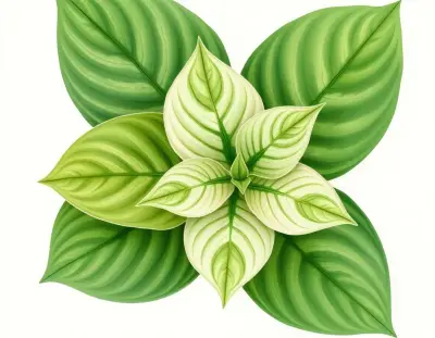 AI-generated watercolor illustration of Hosta 'Tardiflora Hybrida' (not a photograph)