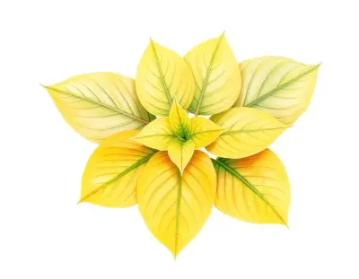 AI-generated watercolor illustration of Hosta 'Three Coins' (not a photograph)
