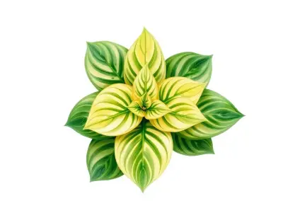 AI-generated watercolor illustration of Hosta 'Thumb Nail' (not a photograph)