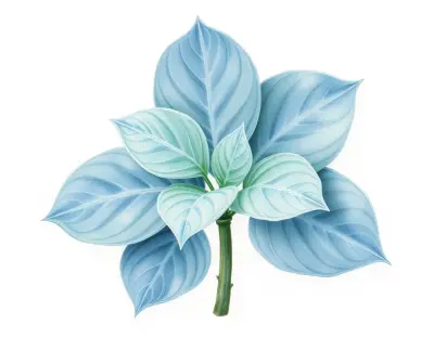 AI-generated watercolor illustration of Hosta 'Tom's Dream' (not a photograph)