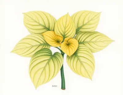 AI-generated watercolor illustration of Hosta 'Trail of Tears' (not a photograph)
